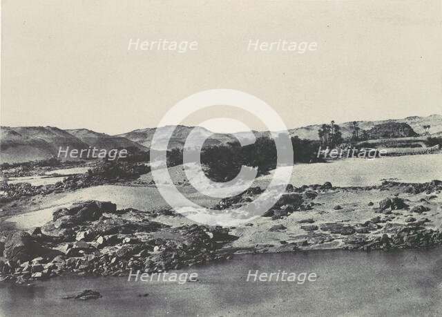 Haute-égypte. Entrée de la première Cataracte, 1850. Creator: Maxime du Camp.