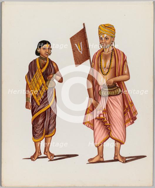 A Couple (from the series Costumes and Professions), mid-1800s. Creator: Unknown.