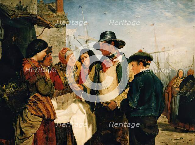 Driving a Hard Bargain, 1860. Creator: Erskine Nicol.