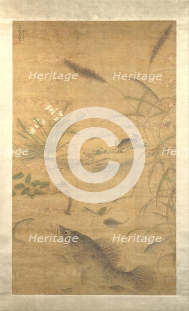 Flowers, fish, and crabs, mid-16th century. Creator: Liu Jie.