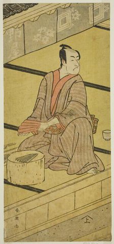 The Actor Ichikawa Monnosuke II as Daidoji Tabatanosuke in the Play Mukashi Mukashi..., c1792. Creator: Katsukawa Shun'ei.