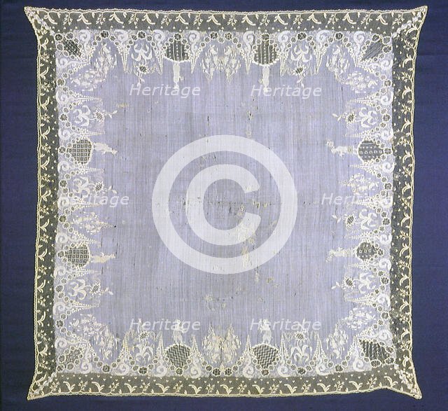 Handkerchief, England, 18th century. Creator: Unknown.