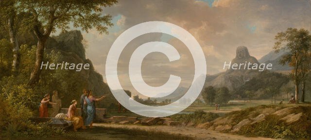 Mount Athos Carved as a Monument to Alexander the Great, 1796. Creator: Pierre Henri de Valenciennes.