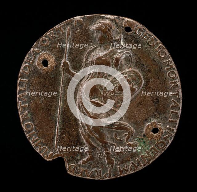 Minerva Holding a Spear and Shield [reverse], probably 1485/1490. Creator: Francesco di Giorgio Martini.