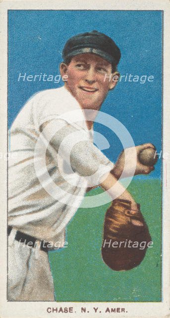 Chase, New York, American League, from the White Border series (T206) for the American ..., 1909-11. Creator: American Tobacco Company.