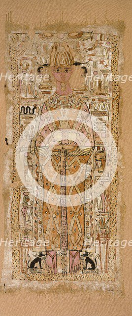 Shroud of Nespawtytawy, inscribed in hieroglyphs, 2nd century. Artist: Unknown.