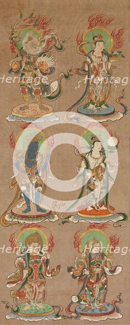 Twelve Deva Kings (Juniten), 16th century. Creator: Unknown.