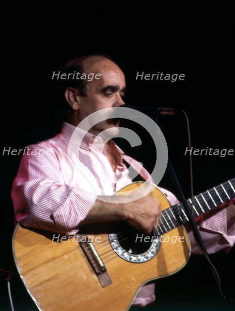 Jose Antonio Labordeta (1935 - 2010), Spanish singer, photo 1987.