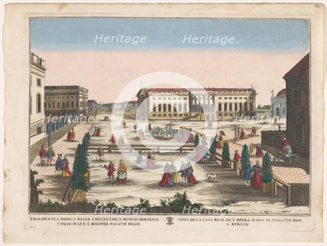 View of the Opernhaus in Berlin, 1700-1799. Creator: Remondini family.