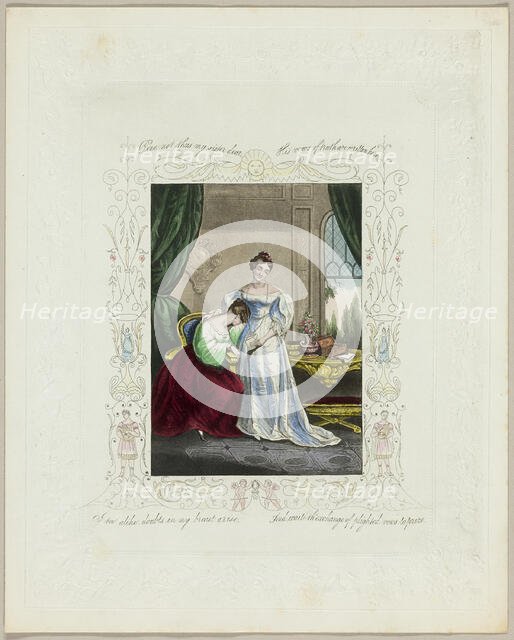 Pine Not Thus My Sister Dear (valentine), c. 1840. Creator: Unknown.