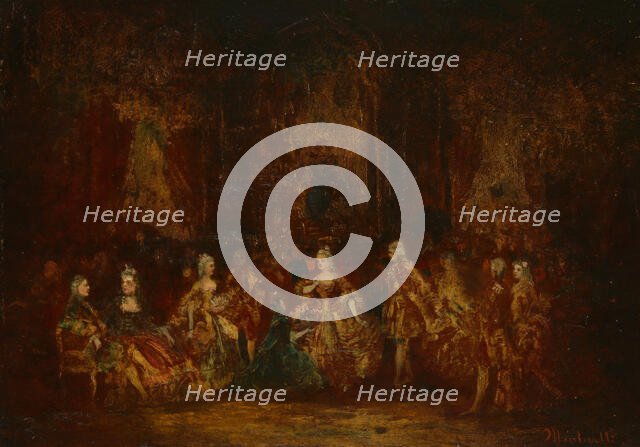 Persons in Louis XV Costumes, c. 1880. Creator: Adolphe Monticelli.