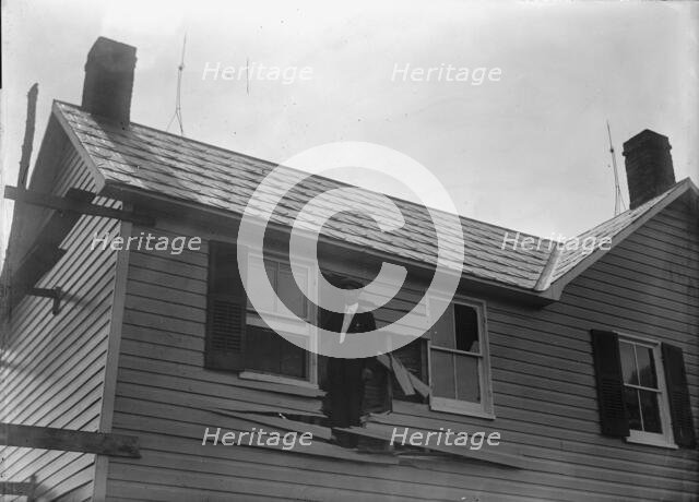 Indian Head, Md. Navy Proving Ground - Residence of George Swann, Damaged By 16' Shell That..., 1916 Creator: Harris & Ewing.