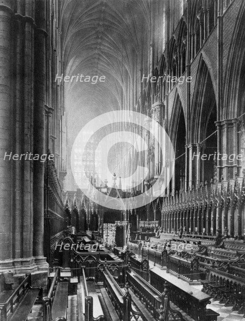 Interior of Westminster Abbey, London, 1924-1926. Artist: WF Mansell