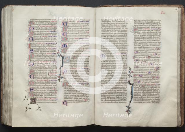 The Gotha Missal: Fol. 136r, Text, c. 1375. Creator: Master of the Boqueteaux (French); Workshop, and.