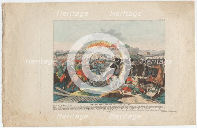 The Battle of Eckau on 19 July 1812. Artist: Campe, August Friedrich Andreas (1777-1846)