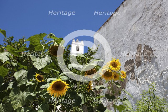 The bell tower of the main church (igreja matriz) of Mertola, Portugal, 2009. Artist: Samuel Magal