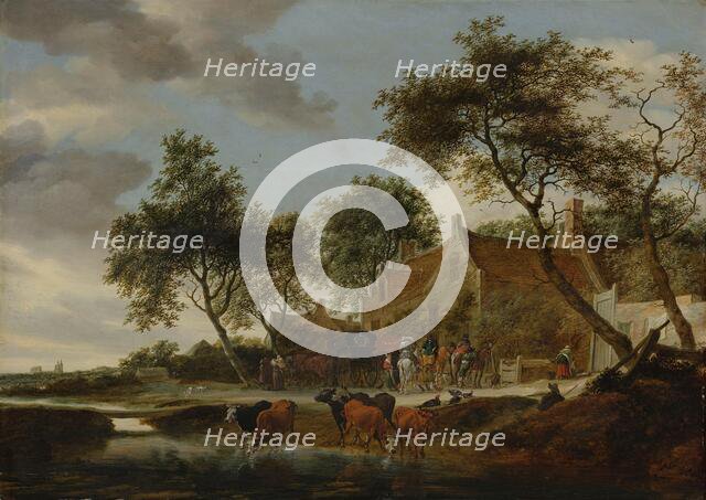 The watering place, 1660. Creator: Salomon Ruysdael.