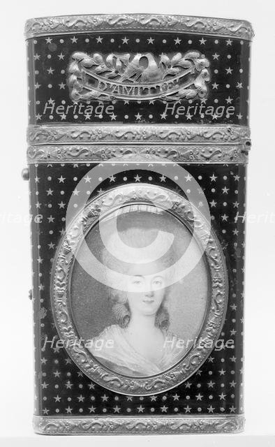 Souvenir with portrait of a woman, 1789. Creator: Unknown.