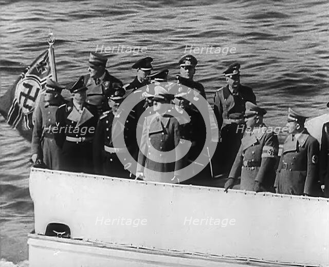 Adolf Hitler With Officers, 1943. Creator: British Pathe Ltd.