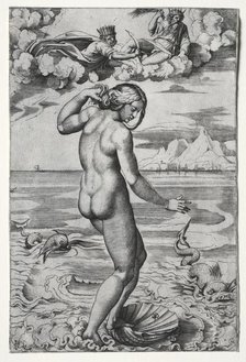 The Birth of Venus , c. 1516. Creator: Marco Dente (Italian, c. 1486-1527).