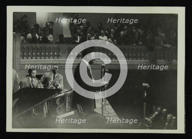 The Count Basie Orchestra in concert, c1950s. Artist: Denis Williams