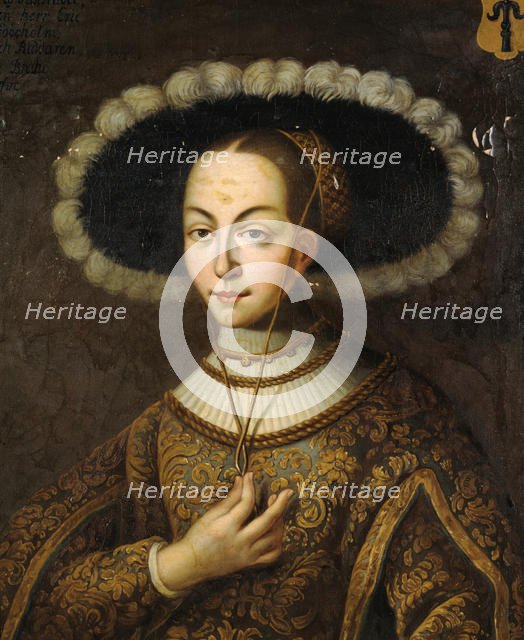 Portrait of Margareta Eriksdotter Vasa (1497-1536), sister of king Gustav I of Sweden. Creator: Master Hillebrandt (active 1500s).