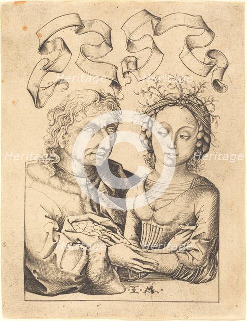 The Foolish Old Man and the Young Girl, c. 1480/1490. Creator: Israhel van Meckenem.