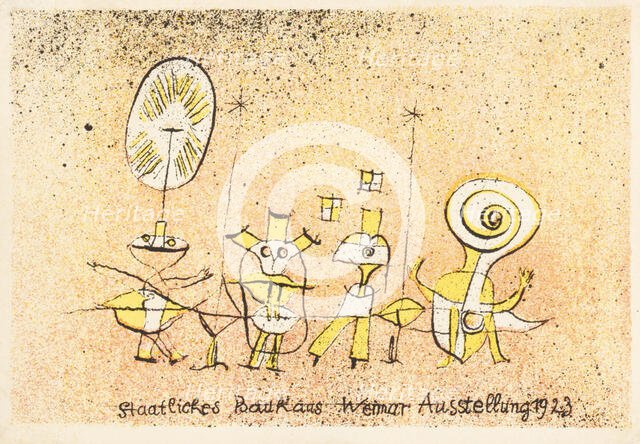 The Bright Side. Postcard for Bauhaus Exhibition Weimar, 1923. Creator: Klee, Paul (1879-1940).