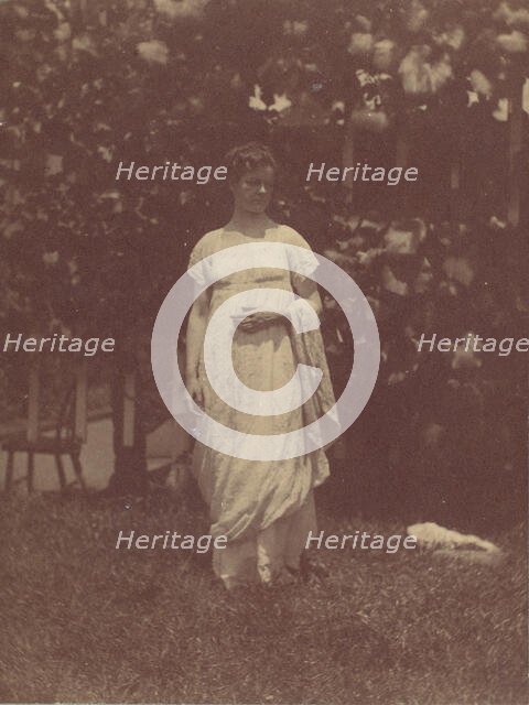 [Mrs. Louis Kentin in Empire Dress], 1880s., 1880s. Creator: Thomas Eakins.