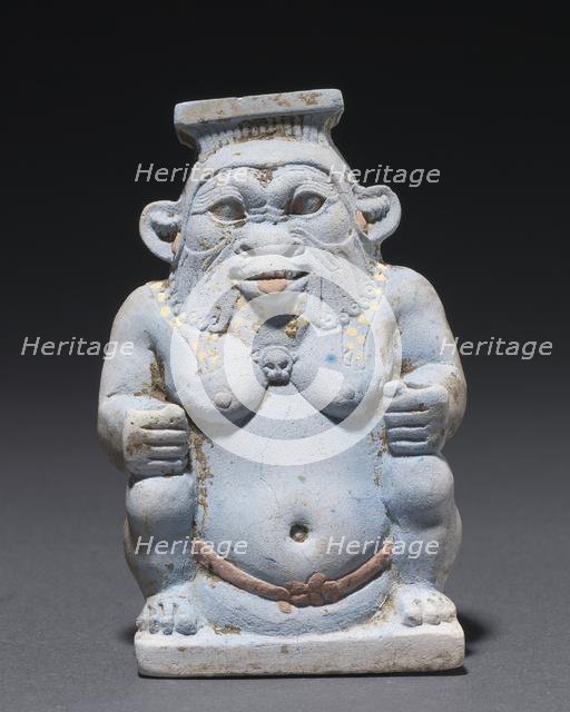 Cosmetic Jar in the Form of the God Bes, 664-525 BC. Creator: Unknown.