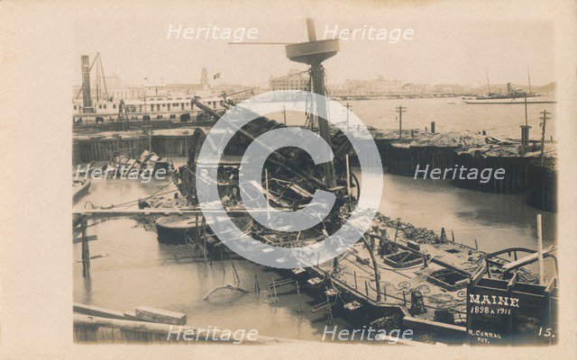 'USS Maine', 1911. Artist: Unknown.