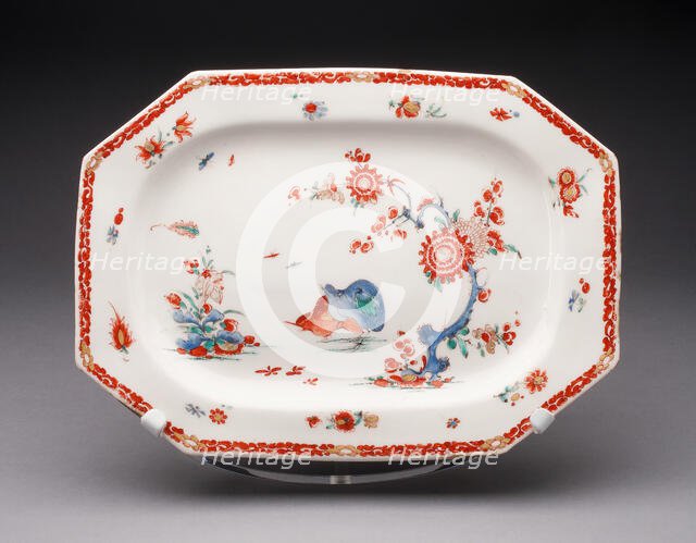 Platter, Bow, c. 1755. Creator: Bow Porcelain Factory.