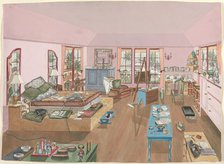 Bedroom, 1940, 1935/1942. Creator: Perkins Harnly.