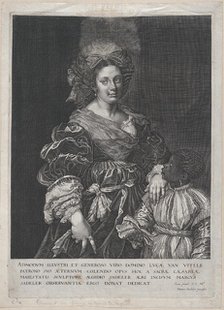 Laura Dianti with a Black Page, 1600-1627. Creator: Aegidius Sadeler II.