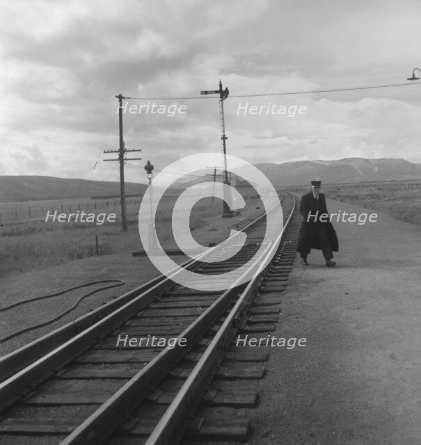 Brakeman on the Challenger, Nevada, 1939. Creator: Dorothea Lange.