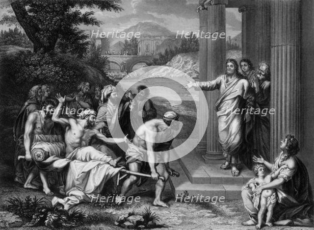 'Then saith he to the sick of the palsy. Arise, take up thy bed...', mid-late 19th century. Creator: Peter Lightfoot.