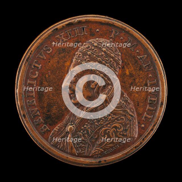 Benedict XIII (Piero Francesco Orsini, 1649-1730), Pope 1724 [obverse], 1724. Creator: Ermenegildo Hamerani.