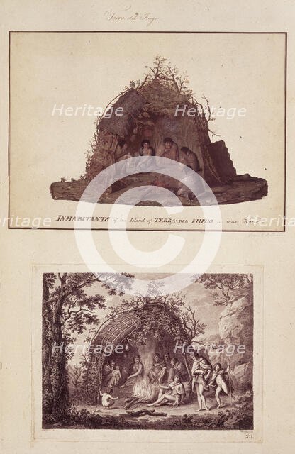 Inhabitants of Tierra del Fuego, c1768-c1780. Creators: Unknown, Alexander Buchan.