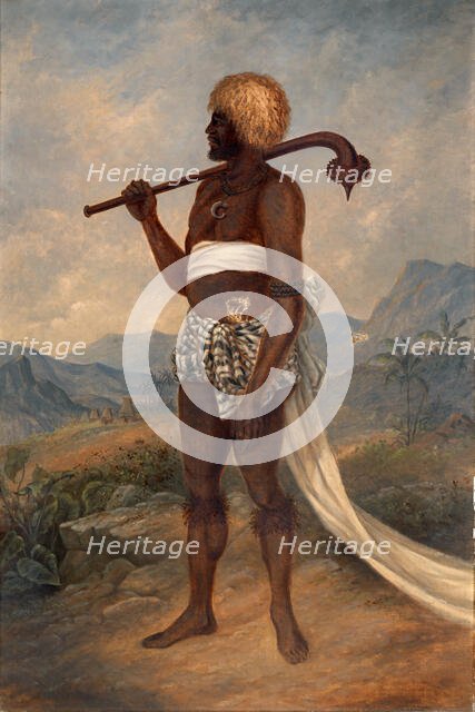 Fijian Man, ca. 1893. Creator: Antonio Zeno Shindler.