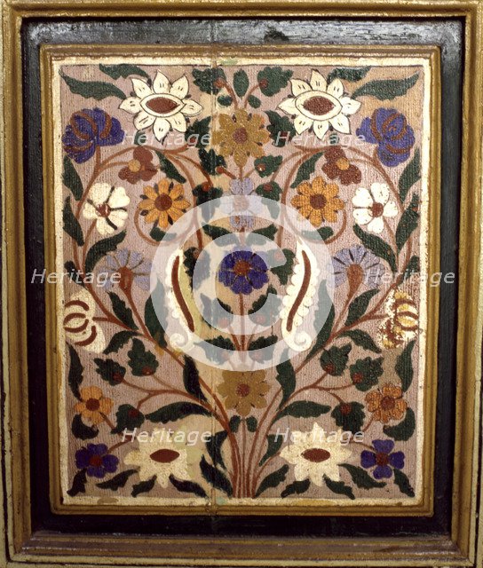 Decoration inside the Bahia Palace of Marrakech.