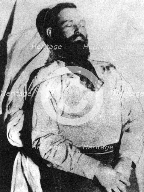 Jesse James in death, 1882 (1954). Artist: Unknown