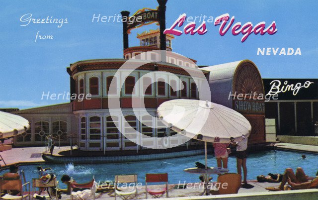 The Showboat Hotel, Las Vegas, Nevada, USA, 1956. Artist: Unknown