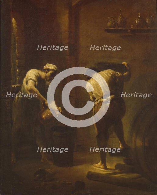 Scene in the Cellar, ca 1710-1715. Creator: Crespi, Giuseppe Maria (1665-1747).