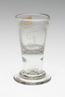 Set of Five Wine Glasses, Germany, c. 1800. Creator: Unknown.