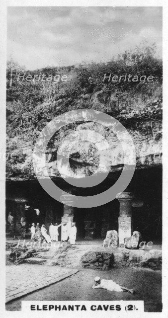 Elephanta Caves, Bombay, India, c1925. Artist: Unknown