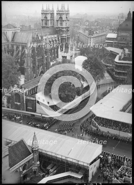 Coronation of Queen Elizabeth II, Parliament Square, City of Westminster, London, 1953. Creator: Ministry of Works.