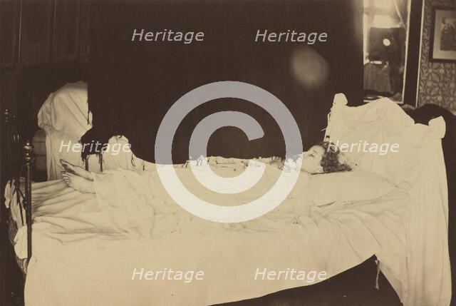 Deathbed Study of Adeline Grace Clogstoun, 1872. Creator: Julia Margaret Cameron.