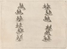 Cavaliers Fighting in Two Columns, 1652. Creator: Stefano della Bella.