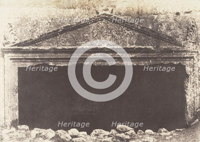 Jérusalem, Tombeau des Juges, Détails, 1854. Creator: Auguste Salzmann.