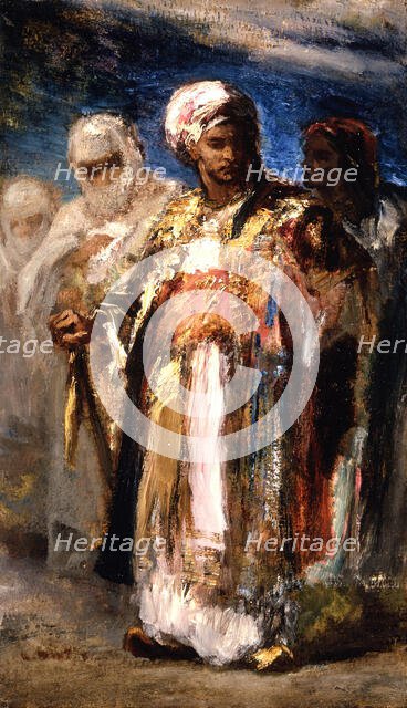 Men in Oriental Costumes, c1845. Creator: Narcisse Virgile Diaz de la Pena.